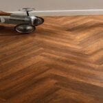 Reflective Ridge Laminate Flooring Oak Brown