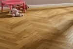Reflective Ridge Laminate Flooring Teak Brown