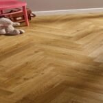 Reflective Ridge Laminate Flooring Teak Brown