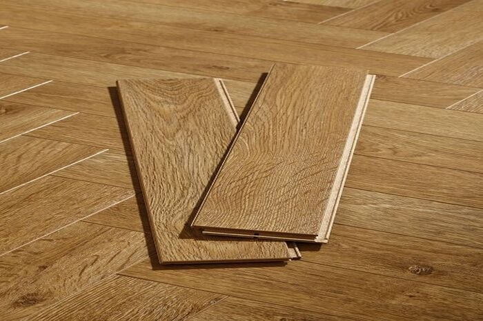 w14c1 Reflective Ridge Laminate Flooring Teak Brown - Image 3