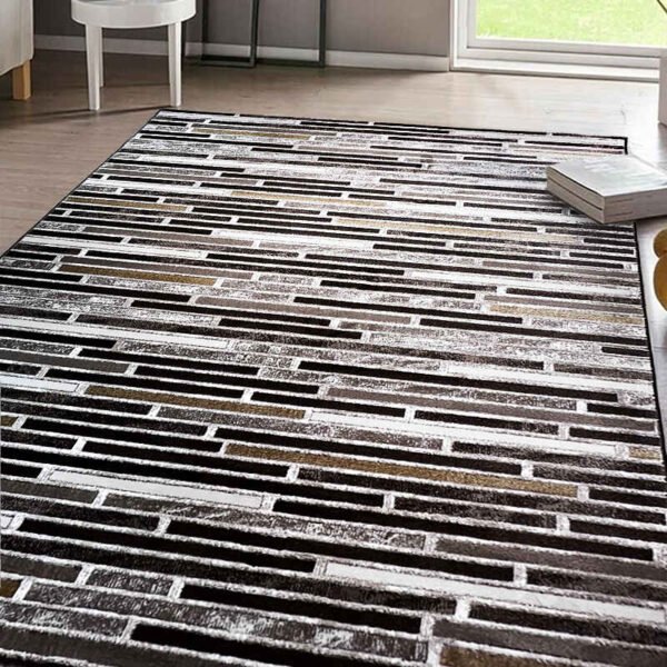 Claystone Brown/White Rug -Turkish Rug 5 x 7ft