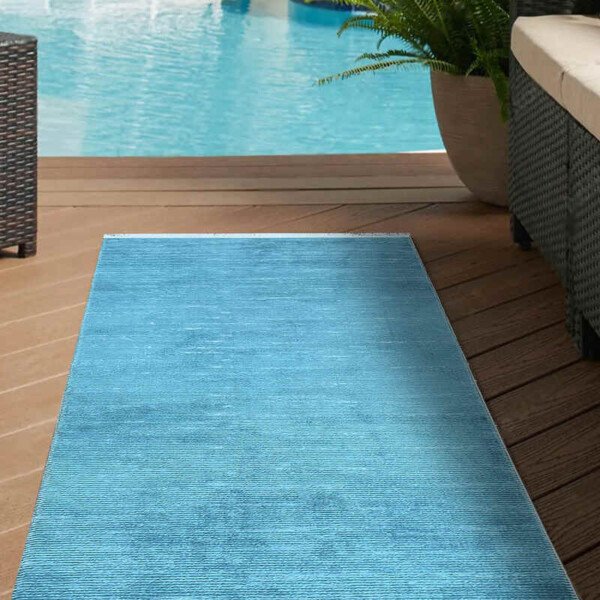 Vogue Vista Turquoise Rug -Turkish Rug 2.5x10ft
