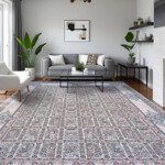 Cascade Canvas Floral Multicolor Rug -Persian Rug 10x13ft