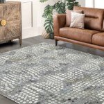 Metro Mosaic Gray Rug -Turkish Rug 5.3 x 7.8ft