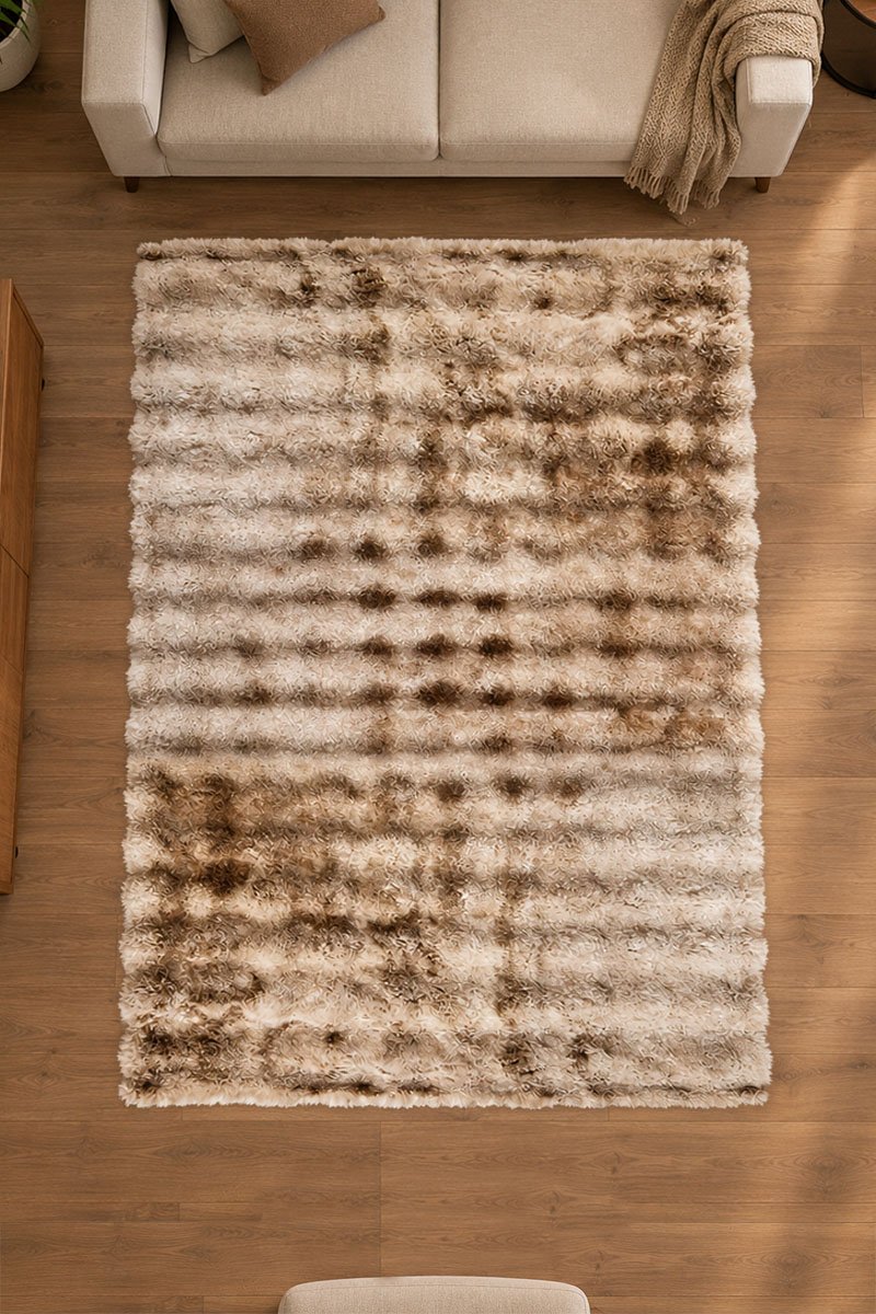 Beige Shaggy Rug 4x6ft bubble a Beige shaggy rug 4x6 ft for modern living room décor