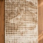 Beige shaggy rug for modern living room décor