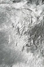 Grey shaggy runner rug 2.5x6 ft full product view