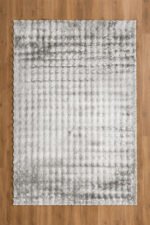 Grey shaggy rug with soft fluffy pile by Musa Carpets