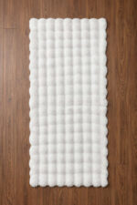 White shaggy rug 2.5x6 ft by Musa Carpets